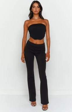 BB Exclusive Noela Black Low Rise Pants
