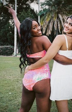 BB Exclusive Nyra Pink Sequin Bottoms New 11 BB Exclusive Nyra Pink Sequin Bottoms New