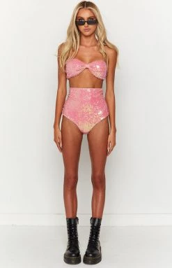 BB Exclusive Nyra Pink Sequin Bottoms New 13 BB Exclusive Nyra Pink Sequin Bottoms New