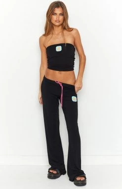 OMIGHTY Aloha Black Pants Bottoms