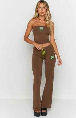 Bottoms OMIGHTY Aloha Pants Coffee