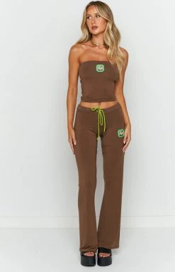 Bottoms OMIGHTY Aloha Pants Coffee