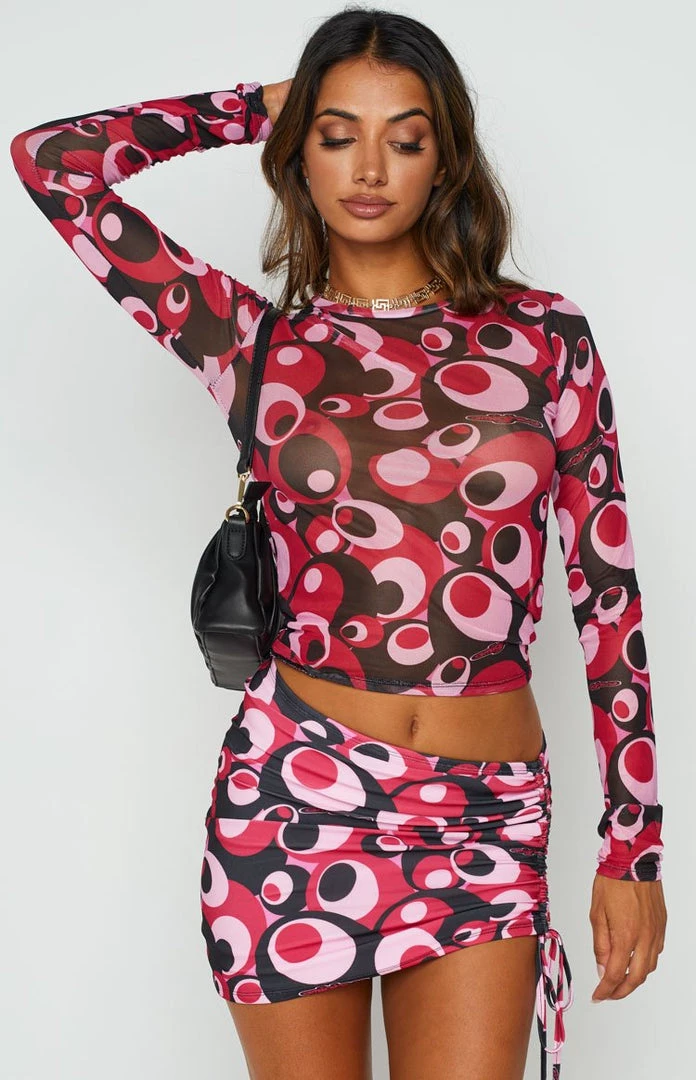 Bottoms OMIGHTY Bobble Mini Skirt Pink 3 Bottoms OMIGHTY Bobble Mini Skirt Pink