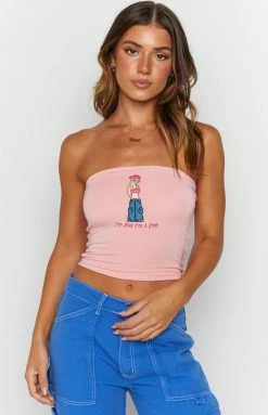 OMIGHTY Glad To Be A Girl Top Pink