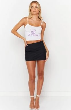 Tops OMIGHTY I Am So A Virgin Cami White