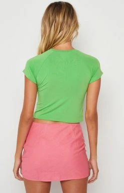 OMIGHTY I Hate U Baby Tee Green