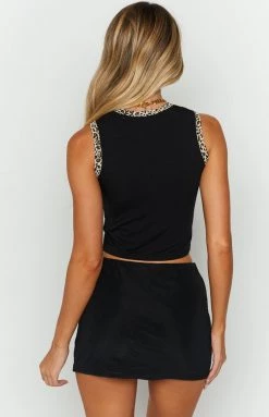 Tops OMIGHTY I'm Okay I'm Alive Baby Tank Black