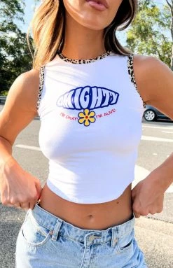 OMIGHTY I'm Okay I'm Alive Baby Tank White