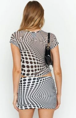 OMIGHTY Illusion Mesh Baby Tee Mono