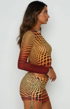 OMIGHTY Illusion Mini Skirt 001 Orange