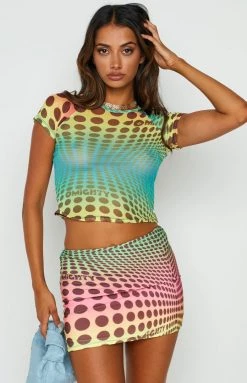 OMIGHTY Illusion Mini Skirt Disko Multi