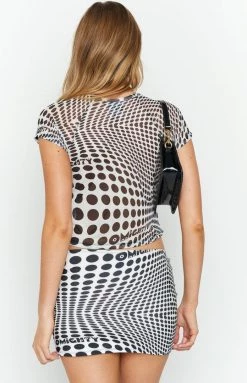 Bottoms OMIGHTY Illusion Mini Skirt Mono