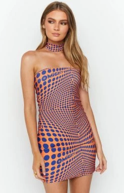 Dresses OMIGHTY Illusion Tube Dress Orange
