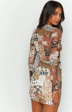 OMIGHTY Patchwork Mini Skirt In Mocha Bottoms 13 OMIGHTY Patchwork Mini Skirt In Mocha Bottoms