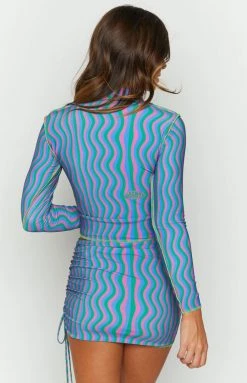 OMIGHTY Squiggly Shirt Purple Tops