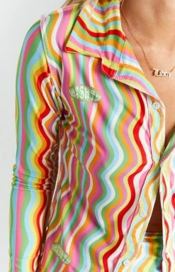 OMIGHTY Squiggly Shirt Rainbow Tops