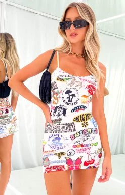 Dresses OMIGHTY The Logomania Dress White