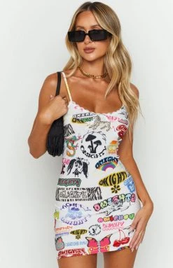 Dresses OMIGHTY The Logomania Dress White