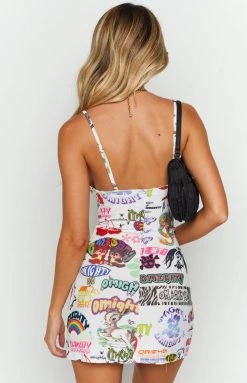 Dresses OMIGHTY The Logomania Dress White