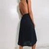Beginning Boutique Odessa Backless Midi Dress Black Dresses