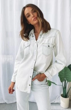 Tops By Dyln Oliver Shirt Light Blue