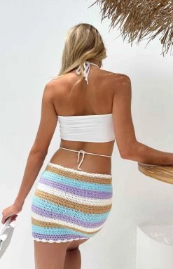 BB Exclusive Bottoms Olympia Stripe Crochet Mini Skirt 13 BB Exclusive Bottoms Olympia Stripe Crochet Mini Skirt