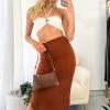 BB Exclusive Bottoms Ophelia Brown Midi Skirt