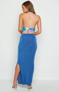 BB Exclusive Ophelia Blue Midi Skirt