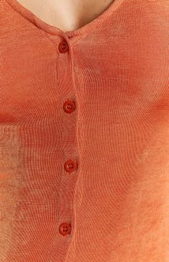 Beginning Boutique Dresses Tallulah Buttoned Maxi Dress Orange