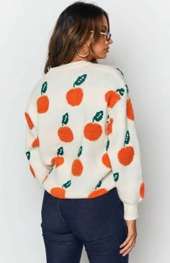 Beginning Boutique Orange Fruit Tingle Jumper Cream