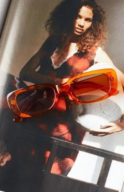 Eclat Go To Vintage Transparent Orange Sunglasses