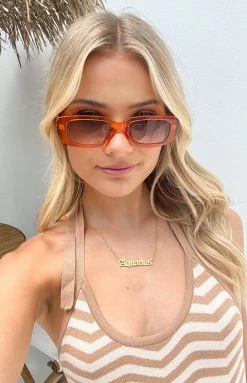 Eclat Go To Vintage Transparent Orange Sunglasses