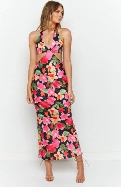 BB Exclusive Orchid Floral Printed Midi Dress Dresses
