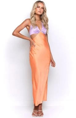 BB Exclusive Orchid Orange Maxi Dress