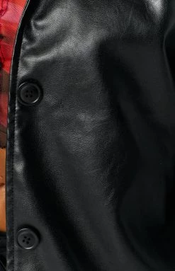 BB Exclusive Orla Black Longline PU Blazer