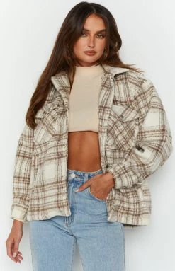 BB Exclusive Orson Fleece Cream Check Jacket