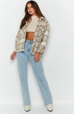 BB Exclusive Orson Fleece Cream Check Jacket 9 BB Exclusive Orson Fleece Cream Check Jacket