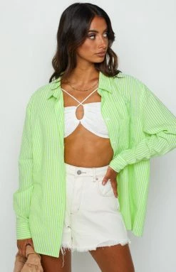 BB Exclusive Osiah Green Striped Shirt Tops 17 BB Exclusive Osiah Green Striped Shirt Tops