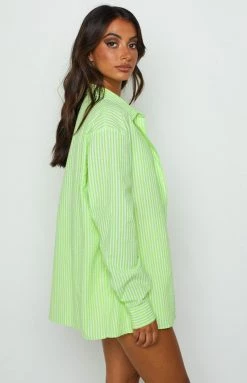 BB Exclusive Osiah Green Striped Shirt Tops 19 BB Exclusive Osiah Green Striped Shirt Tops