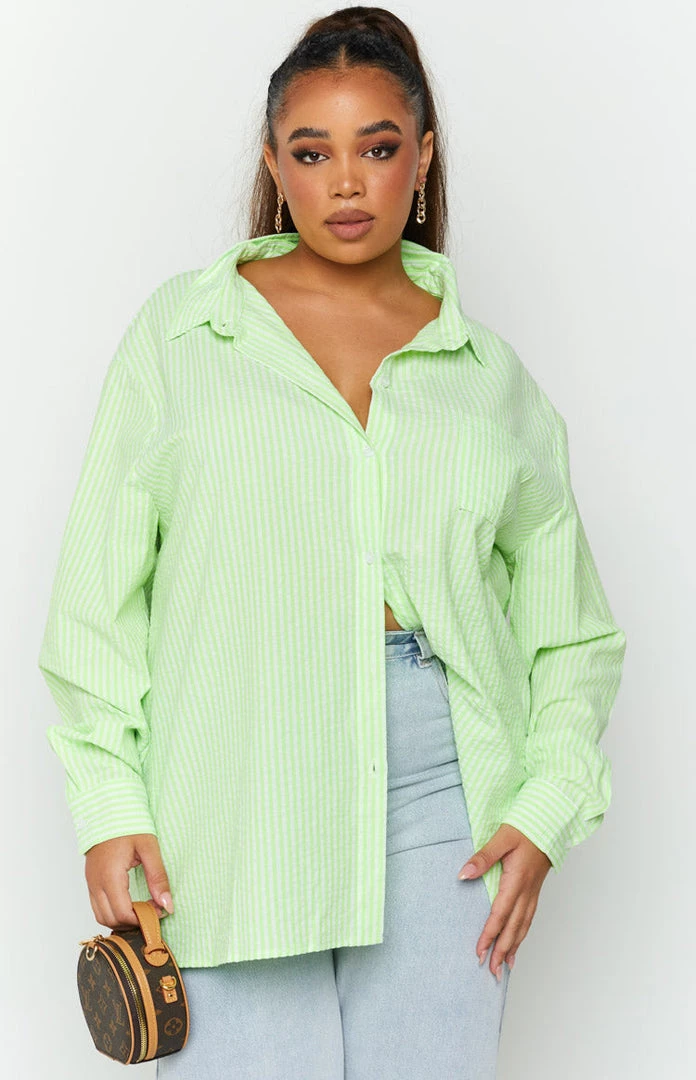 BB Exclusive Osiah Green Striped Shirt Tops 5 BB Exclusive Osiah Green Striped Shirt Tops