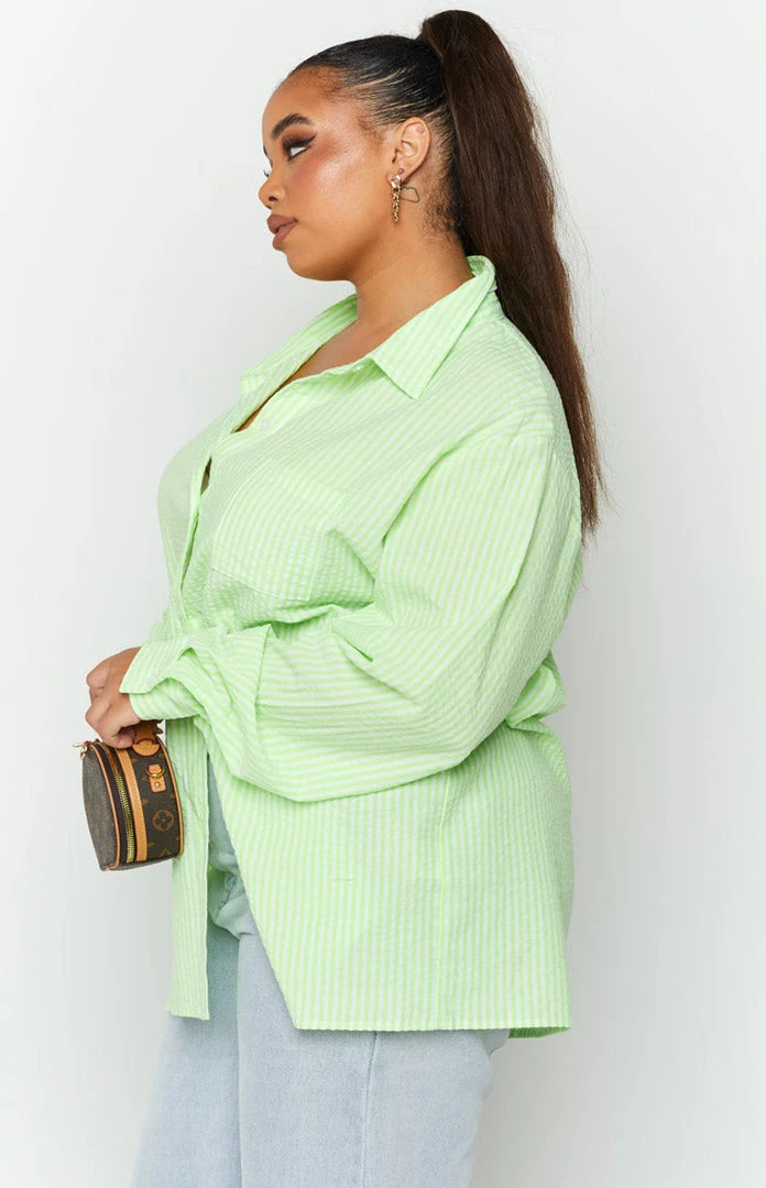 BB Exclusive Osiah Green Striped Shirt Tops 7 BB Exclusive Osiah Green Striped Shirt Tops