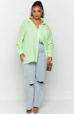 BB Exclusive Osiah Green Striped Shirt Tops 14 BB Exclusive Osiah Green Striped Shirt Tops