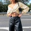 BB Exclusive Overheated Beige Twist Sweater Crop Tops