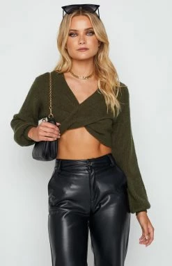 BB Exclusive Outerwear Overheated Khaki Twist Sweater