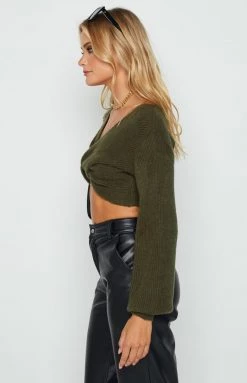 BB Exclusive Outerwear Overheated Khaki Twist Sweater