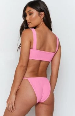 9.0 Swim Pullman Bikini Top Pink Rib