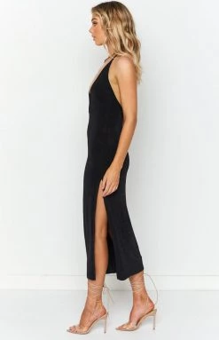 BB Exclusive Paige Black Midi Dress Dresses