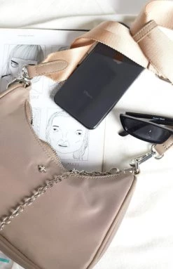 Peta And Jain Peta & Jain Paloma Cappuccino Nylon Handbag Back In Stock