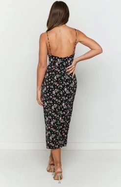 BB Exclusive Paloma Black Floral Midi Dress 11 BB Exclusive Paloma Black Floral Midi Dress