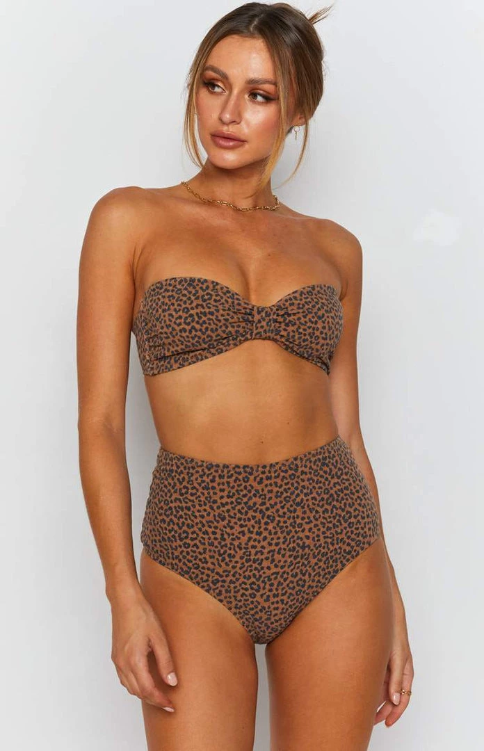 Swimwear Thrills Panthera High Waist Bikini Bottom Mustang Brown 4 Swimwear Thrills Panthera High Waist Bikini Bottom Mustang Brown